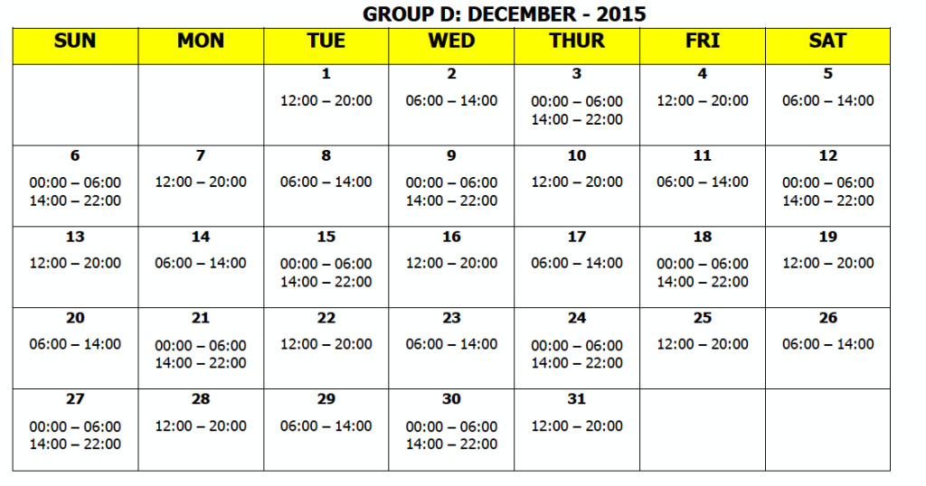 load shedding schedule